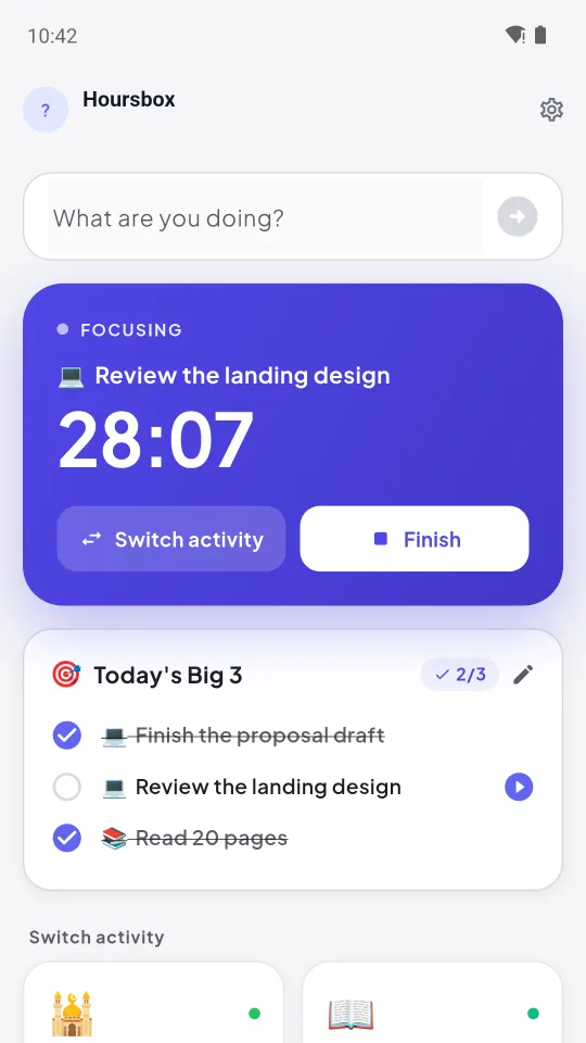 Hoursbox — screenshot 1