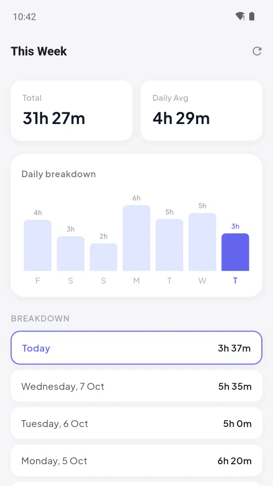 Hoursbox — screenshot 2